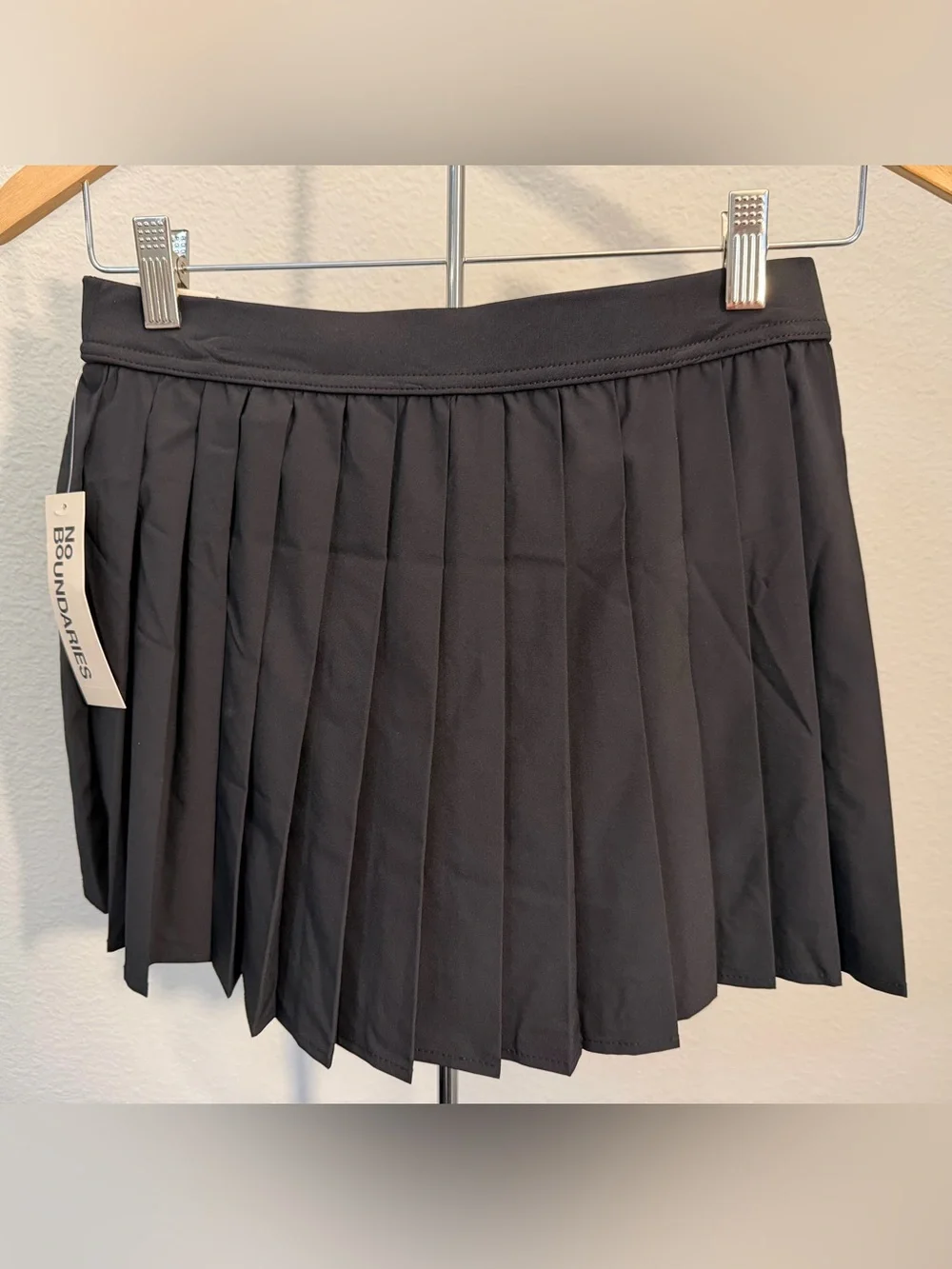 No Boundaries Black Pleated Mini Skirt